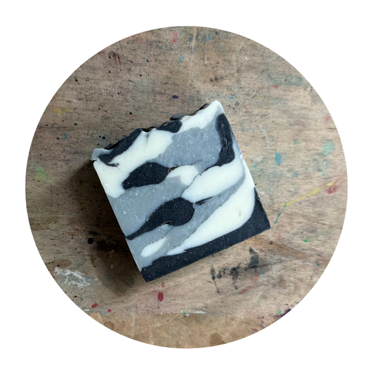 HEPWORTH: Activated Charcoal. scent: patchouli & bergamot