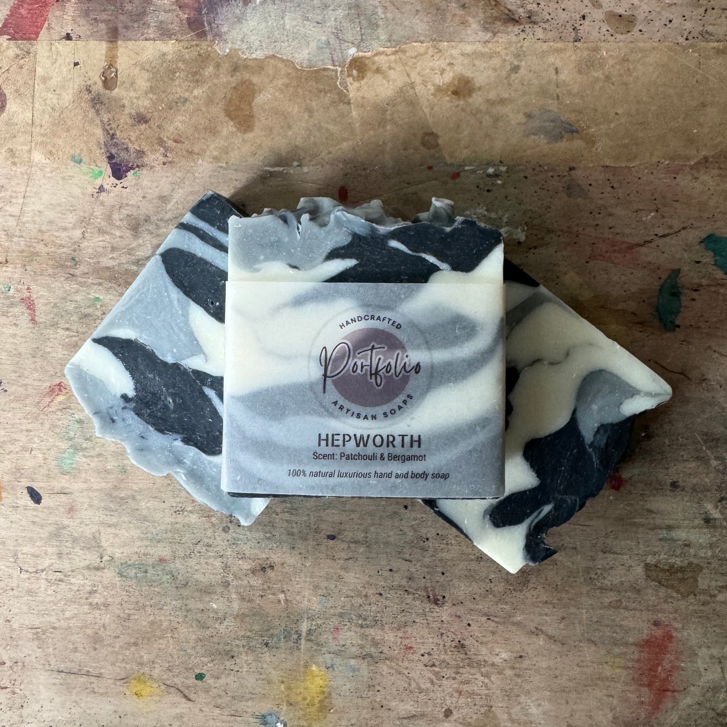HEPWORTH: Activated Charcoal. scent: patchouli & bergamot